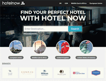 Tablet Screenshot of hotelnow.com